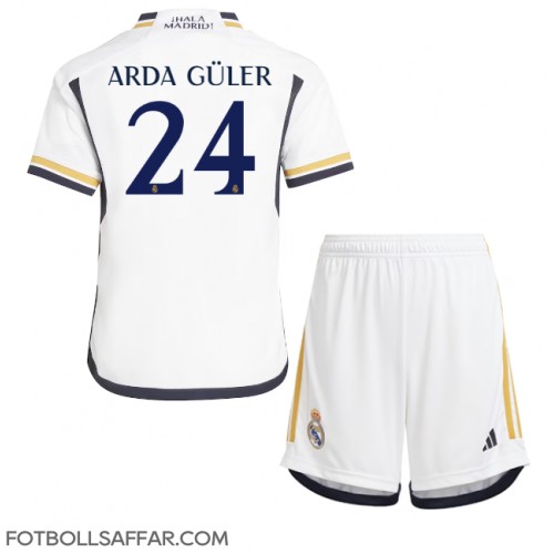 Real Madrid Arda Guler #24 Hemmadräkt Barn 2023-24 Kortärmad (+ Korta byxor)